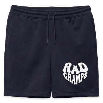Rad Grandad - Vintage Heart (Custom Color) - Mens' Premium Organic Sweatshorts - navy - Front - AI Model Male 178 light (178cm)