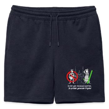 Ich bin kein dummer Tourist, ich rede nur Frysk! - Männer Premium Organic Sweatshorts - Navy - Vorne - AI Model Male 178 light (178cm)