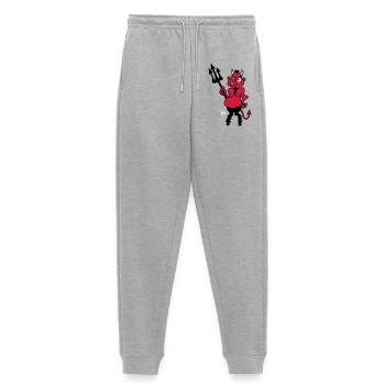 Fetter roter Teufel - Frauen Premium Bio Jogginghose - Grau meliert - Vorne - Selfina (174cm)