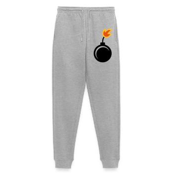 Bombe - Pantalon de jogging Premium bio Femme - gris chiné - Devant - Selfina (174cm)