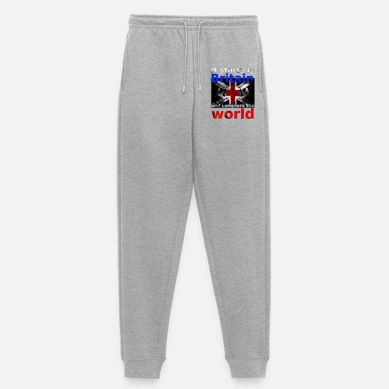 Britain - Women's Premium Organic Joggers - heather grey