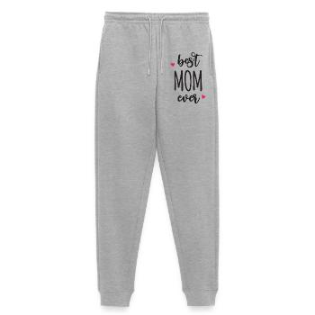 Best Mom Ever - Women's Premium Organic Joggers - heather grey - Front - Selfina (174cm)