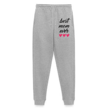 Best Mom Ever - Women's Premium Organic Joggers - heather grey - Front - Selfina (174cm)