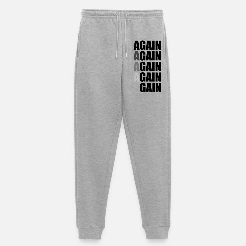 Again Again Again Again Gain - Women's Premium Organic Joggers - heather grey