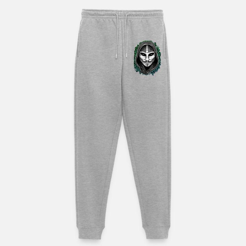 Anonymous Hacker - Frauen Premium Bio Jogginghose - Grau meliert