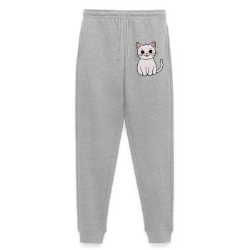 gray kitten - Women's Premium Organic Joggers - heather grey - Front - Selfina (174cm)