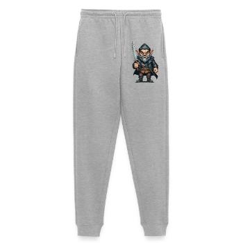 Little Evil Dwarf - Women's Premium Organic Joggers - heather grey - Front - Selfina (174cm)