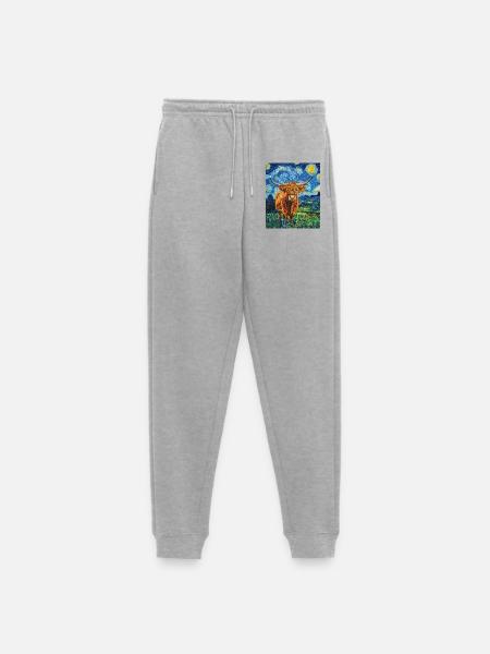 Highland Cow - Frauen Premium Bio Jogginghose - Grau meliert
