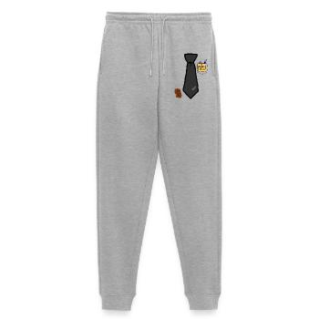 Homeoffice Fun Krawatte  - Frauen Premium Bio Jogginghose - Grau meliert - Vorne - Selfina (174cm)