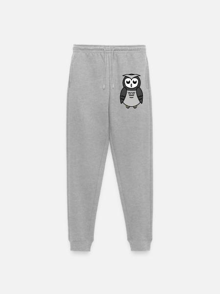 Eule - Frauen Premium Bio Jogginghose - Grau meliert