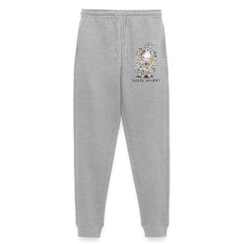 Fleece Navidad Weihnachtsschaf Cartoon Schaf - Frauen Premium Bio Jogginghose - Grau meliert - Vorne - Selfina (174cm)