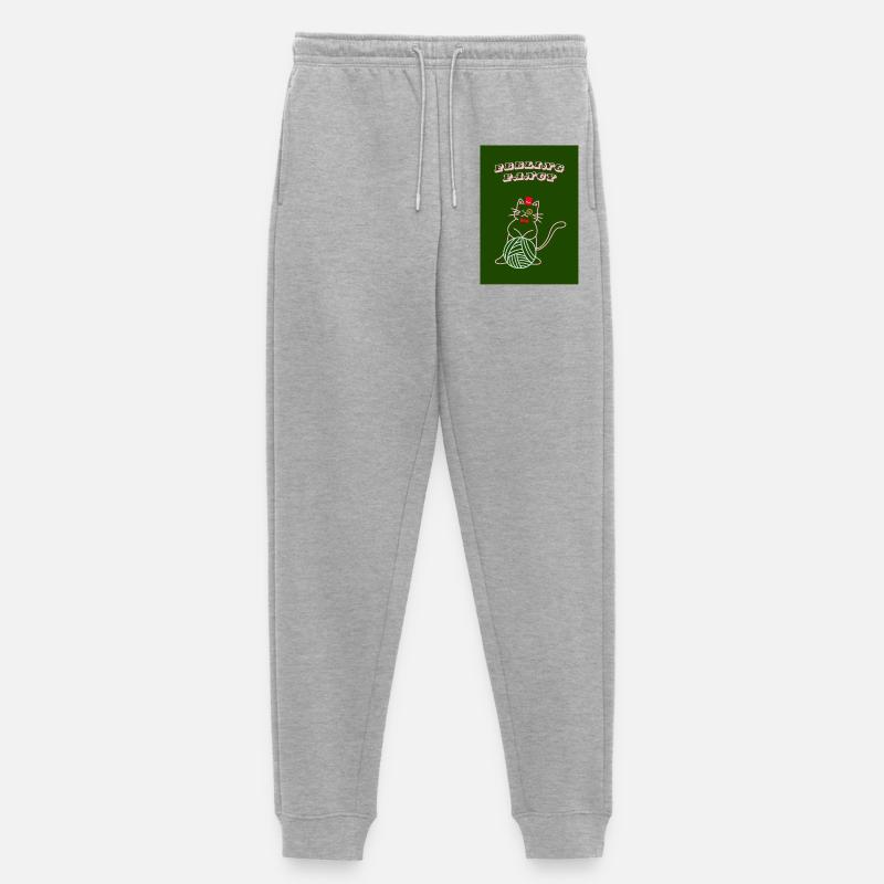 Cat Feeling Fancy - Women's Premium Organic Joggers - heather grey