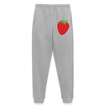 Erdbeere - Frauen Premium Bio Jogginghose - Grau meliert - Vorne - Selfina (174cm)