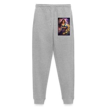 Mystische Indische Frau mit Pfau - Frauen Premium Bio Jogginghose - Grau meliert - Vorne - Selfina (174cm)