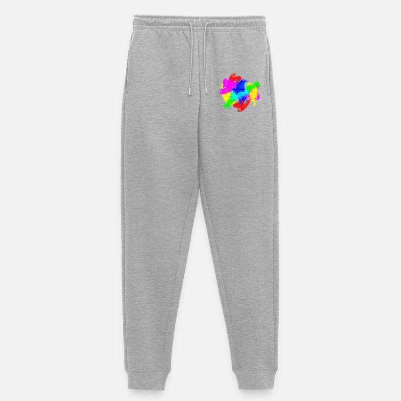 Farbklecks Bunt Farbspritzer - Frauen Premium Bio Jogginghose - Grau meliert
