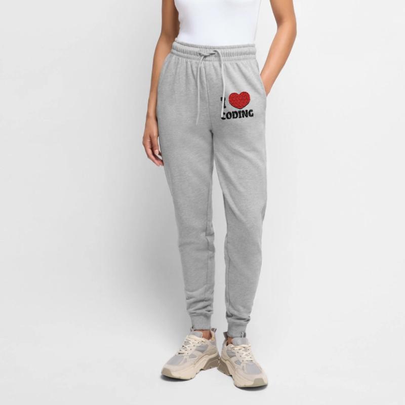 Code Developer Scripting Debug Heart Statement Women's Premium Organic Joggers