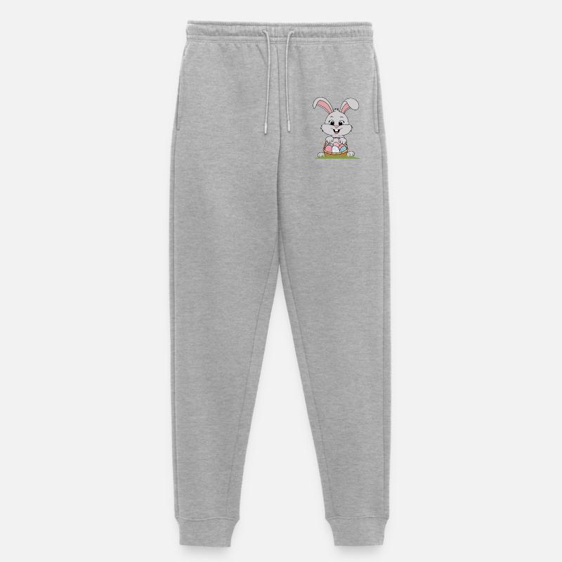 Cute Easter Rabbit - Women's Premium Organic Joggers - heather grey