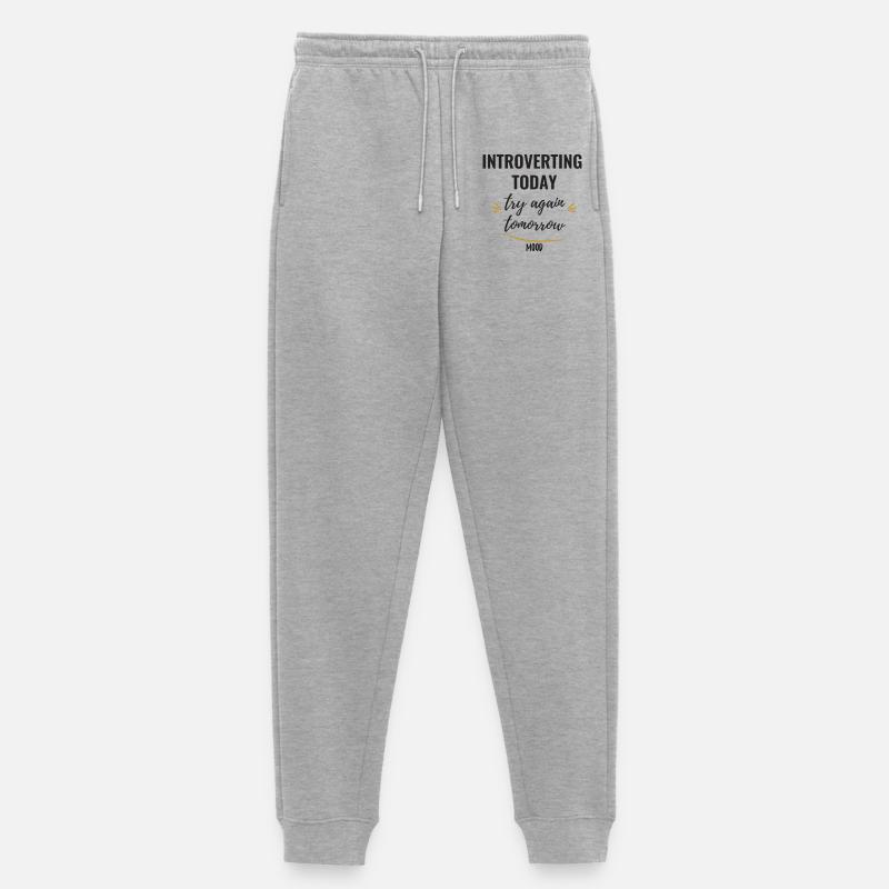 Introverting Today, Try Again Tomorrow. - Women's Premium Organic Joggers - heather grey