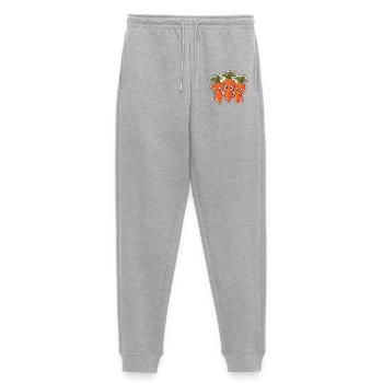 Karla, Kalle et Kim – Les amis de la carotte - Pantalon de jogging Premium bio Femme - gris chiné - Devant - Selfina (174cm)