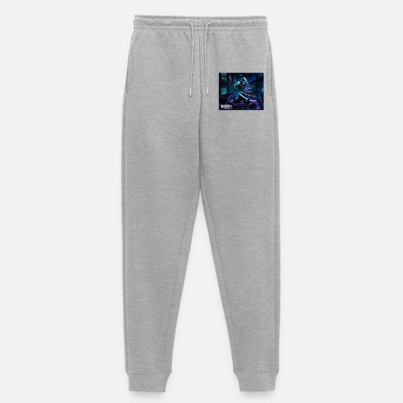Graffiti Anime Samurai - Women's Premium Organic Joggers - heather grey