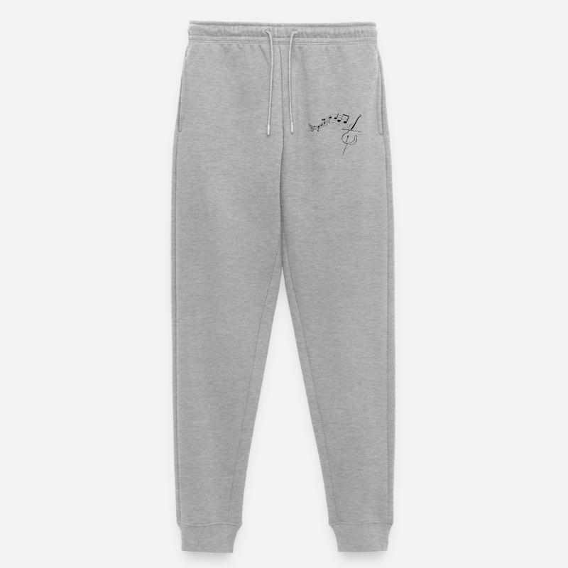 Cello with notes1 - Women's Premium Organic Joggers - heather grey