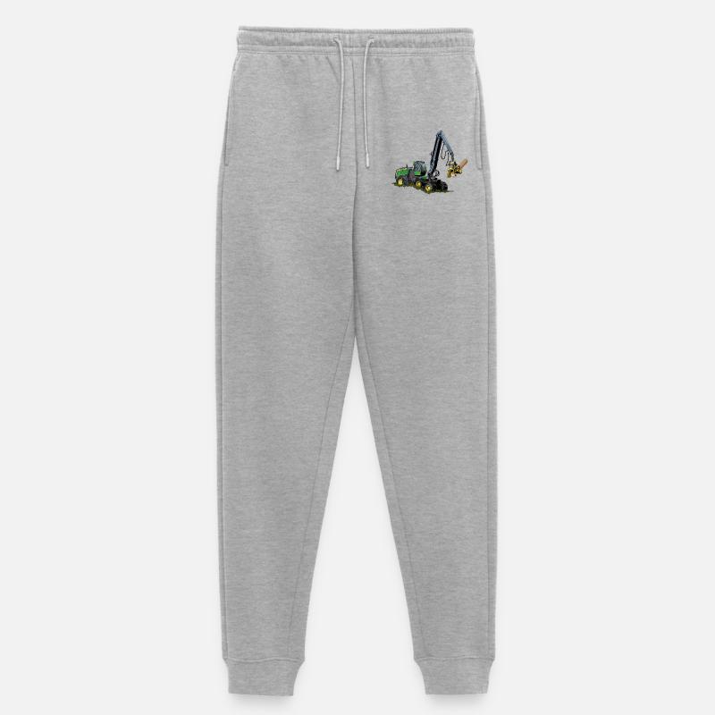 Harvester, Holzerntemaschine - Frauen Premium Bio Jogginghose - Grau meliert