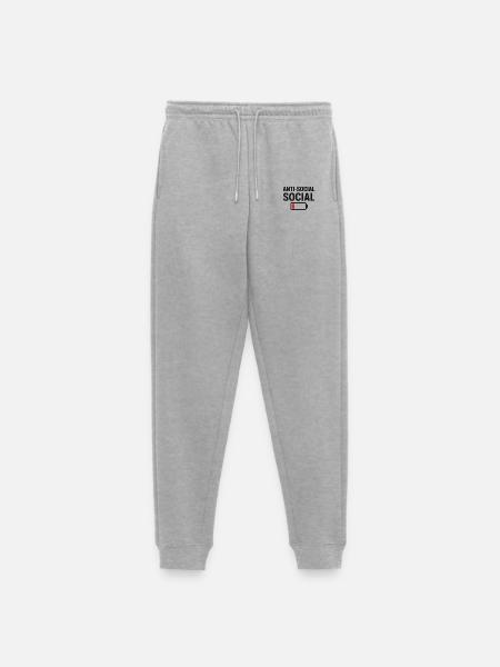 Asozial - Frauen Premium Bio Jogginghose - Grau meliert