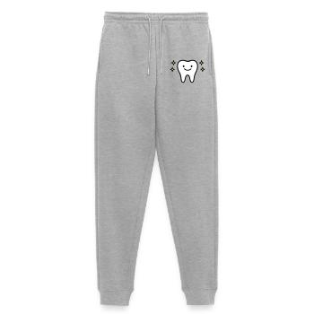 Dent mignonne - Pantalon de jogging Premium bio Femme - gris chiné - Devant - Selfina (174cm)