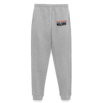 Accueil des réfugiés - Logo Cool Pride - Pantalon de jogging Premium bio Femme - gris chiné - Devant - Selfina (174cm)