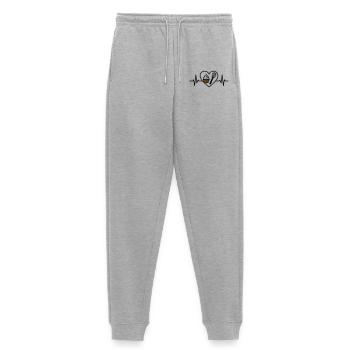 Patisserie Herz Schneebesen Dessert Süß - Frauen Premium Bio Jogginghose - Grau meliert - Vorne - Selfina (174cm)