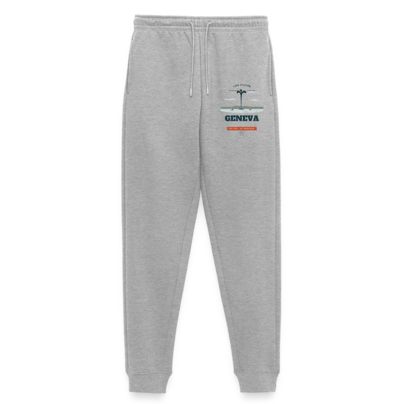 Geneva badge on a women's premium organic joggers