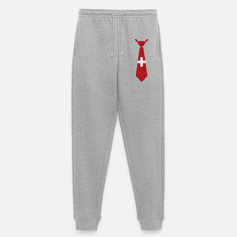 Schweizer Krawatte – Flaggendesign - Frauen Premium Bio Jogginghose - Grau meliert