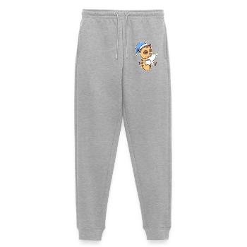 Suricate avec oreiller et bonnet somnolent - Pantalon de jogging Premium bio Femme - gris chiné - Devant - Selfina (174cm)