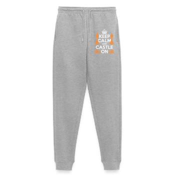 Keep Calm And Castle On - Women's Premium Organic Joggers - heather grey - Front - Selfina (174cm)