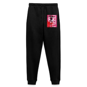 Abstract Monoprint Street Art Print Expressionism - Women's Premium Organic Joggers - black - Front - Selfina (174cm)