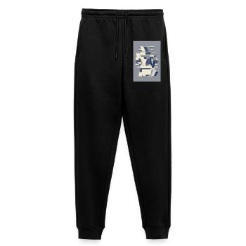 Blue Robot Warrior - Women's Premium Organic Joggers - black - Front - Selfina (174cm)