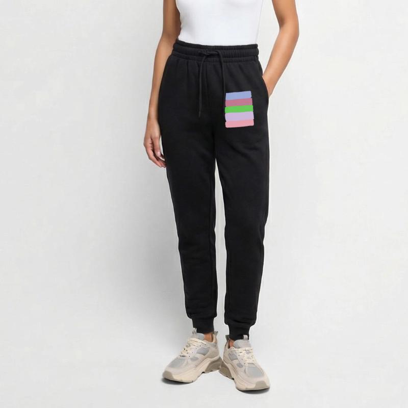 Pastellstreifen-Stack Frauen Premium Bio Jogginghose
