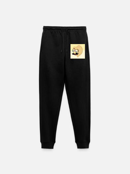 Kichererbsen Papa Schnurrbart - Frauen Premium Bio Jogginghose - Schwarz