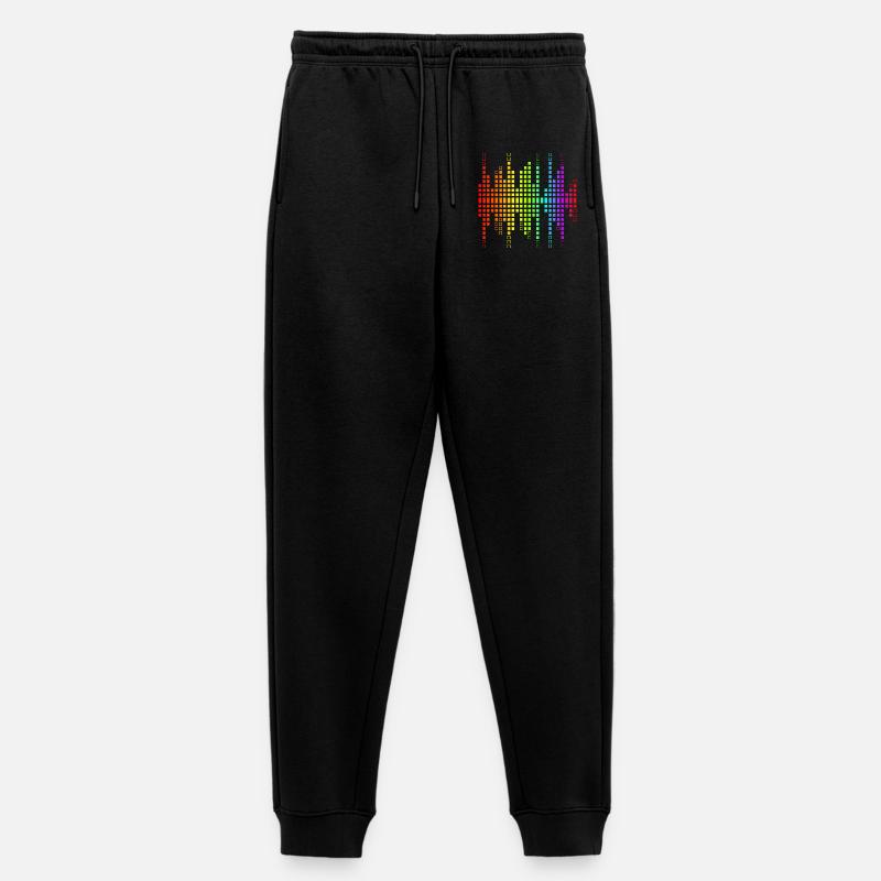 Vibrant Equalizer Sound Wave Pattern - Women's Premium Organic Joggers - black