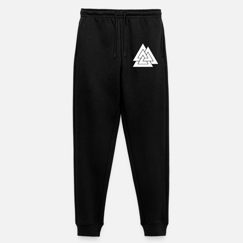 Geometric triangular nesting - Women's Premium Organic Joggers - black