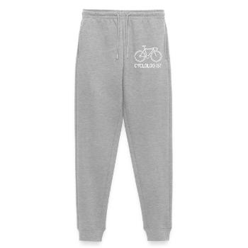 Cyclologist - Women's Premium Organic Joggers - heather grey - Front - Selfina (174cm)