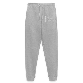 Lärm verbirgt die Wahrheit. Stille enthüllt es. T-Shirt! - Frauen Premium Bio Jogginghose - Grau meliert - Vorne - Selfina (174cm)