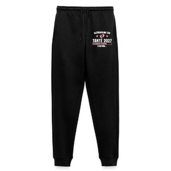 Beförderung zur Tante 2027 – Loading Baby - Frauen Premium Bio Jogginghose - Schwarz - Vorne - Selfina (174cm)