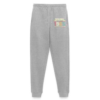 Retro September 1965 Design - Women's Premium Organic Joggers - heather grey - Front - Selfina (174cm)