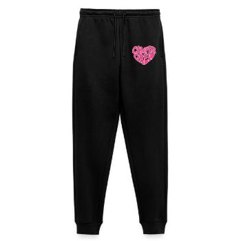 Camper Crew Heart Pink Bubbel - Women's Premium Organic Joggers - black - Front - Selfina (174cm)