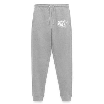 Poisson-globe - Pantalon de jogging Premium bio Femme - gris chiné - Devant - Selfina (174cm)