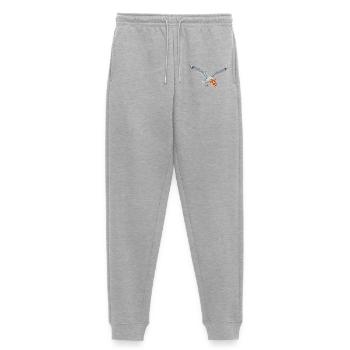 Mouette drôle qui vole des frites sur la plage - Pantalon de jogging Premium bio Femme - gris chiné - Devant - Selfina (174cm)