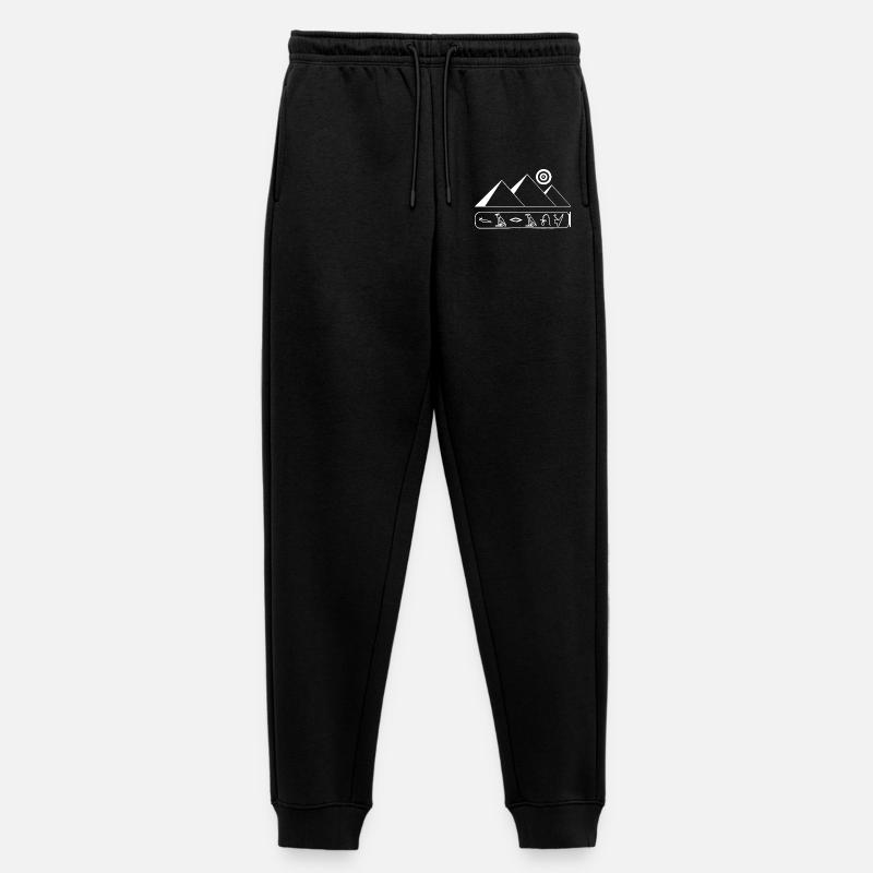 Pyramiden und weißer Pharao - Frauen Premium Bio Jogginghose - Schwarz