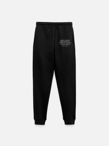 Inspirierendes Zitat-Typografie-Design - Frauen Premium Bio Jogginghose - Schwarz