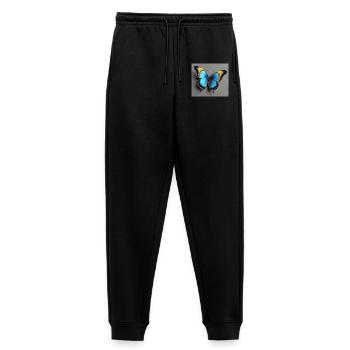 Kobaltblauer Schmetterling mit Orangenkante - Frauen Premium Bio Jogginghose - Schwarz - Vorne - Selfina (174cm)